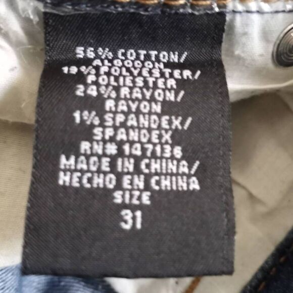 1822 DENIM SKINNY DISTRESSED BLUE JEANS SZ.31 EUC - Picture 8 of 9